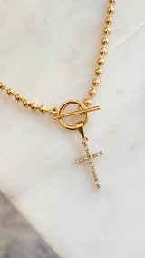 Cross Toggle Necklace