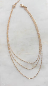 Layered Twist Chain Necklace
