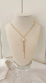 The Twin Drop Y Necklace