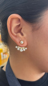 Sierra Front and Back Pearl Earrings