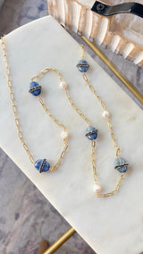 Lapis - lazuli Long Necklace