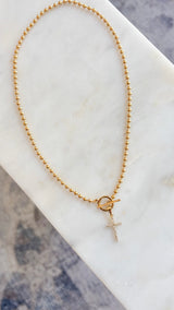 Cross Toggle Necklace