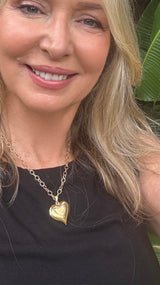 Puff Heart Rolo Necklace