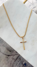The Luxe Gold Cross Necklace