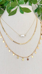 Baroque Gold Single Pearl Necklace