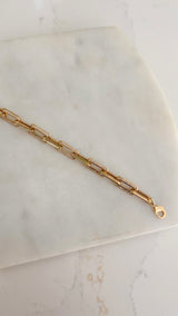 Alterna Pave Paperclip Bracelet