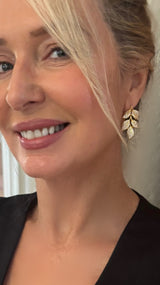 Luster Leaf Drop Earrings