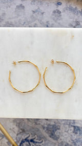 Bamboo Hoop Earring