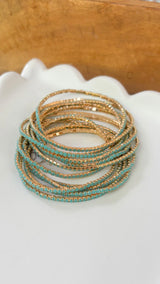 Dominque Turquoise Set Stretch Bracelets
