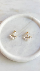 Sierra Front and Back Pearl Earrings