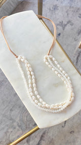 Lara Boho Pearl Necklace