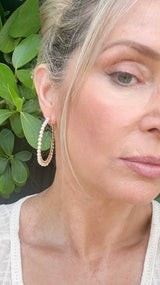 Isabella Pearl Hoops Large
