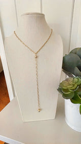 Golden Horizon Lariat Necklace