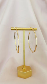 Bamboo Hoop Earring