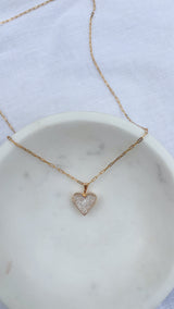 Floating Crystal Heart Necklace