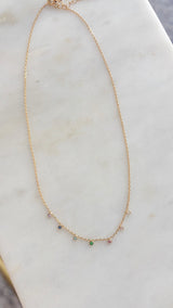 Dot Color Choker Necklace