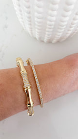 Bamboo Pave Bangle