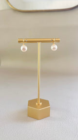 Luna Drop Pearl Earrings