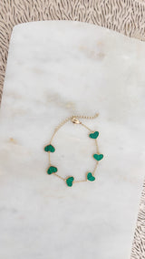 A Bit of Love Green Heart Bracelet