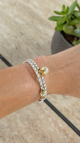 Capri White Leather & Pearl Wrap Bracelet