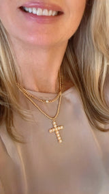 Orb Cross Necklace