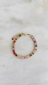 Rainbow Baguette Bracelet