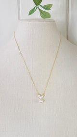 Emily Heart Pearl Necklace