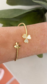 Lucky Clover Bangle Bracelet