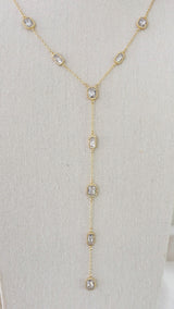 Maci Lariat Crystal Necklace
