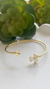 Lucky Clover Bangle Bracelet