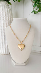 Puff Heart Rolo Necklace