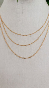 Layered Twist Chain Necklace