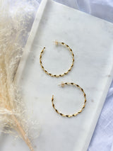 Gold Twist Hoop Earrings