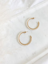 Isabella Pearl Hoops Medium
