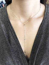 Star Flake Lariat Necklace