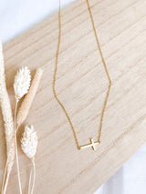 Side Cross Necklace