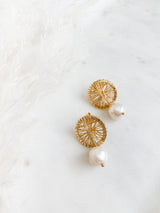 Charlotte Spoke Pearl Earrings