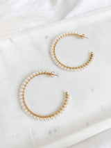 Isabella Pearl Hoops Large