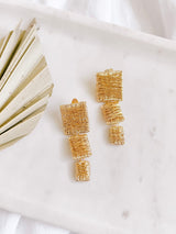 Maritza Square Gold Earrings