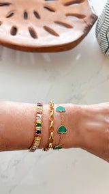 A Bit of Love Green Heart Bracelet