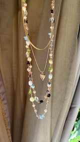 Rose Long Multi-Color Necklace