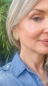 Island Glow Leaf Earrings
