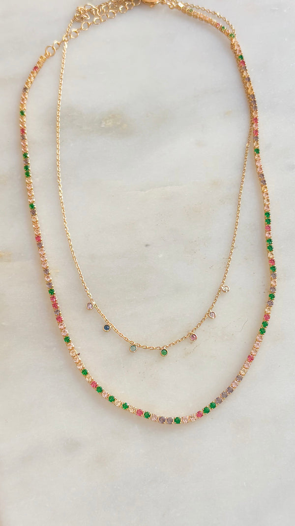 Dot Color Choker Necklace