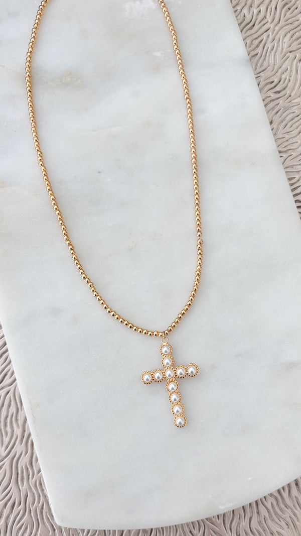 Orb Cross Necklace