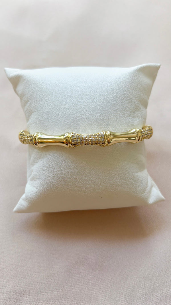 Bamboo Pave Bangle