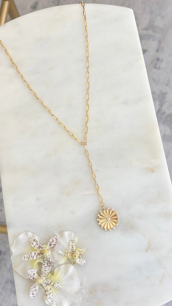 Solstice Drop Lariat Necklace