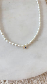 Watchful Eye Pearl Necklace