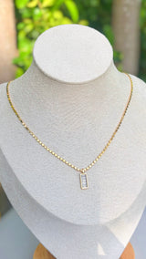 Deco Bezel Necklace