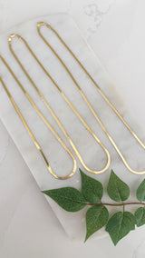 Classic Herringbone Chain Necklace