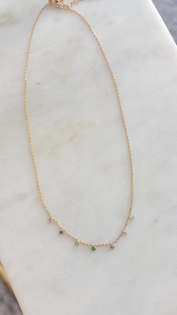 Dot Color Choker Necklace